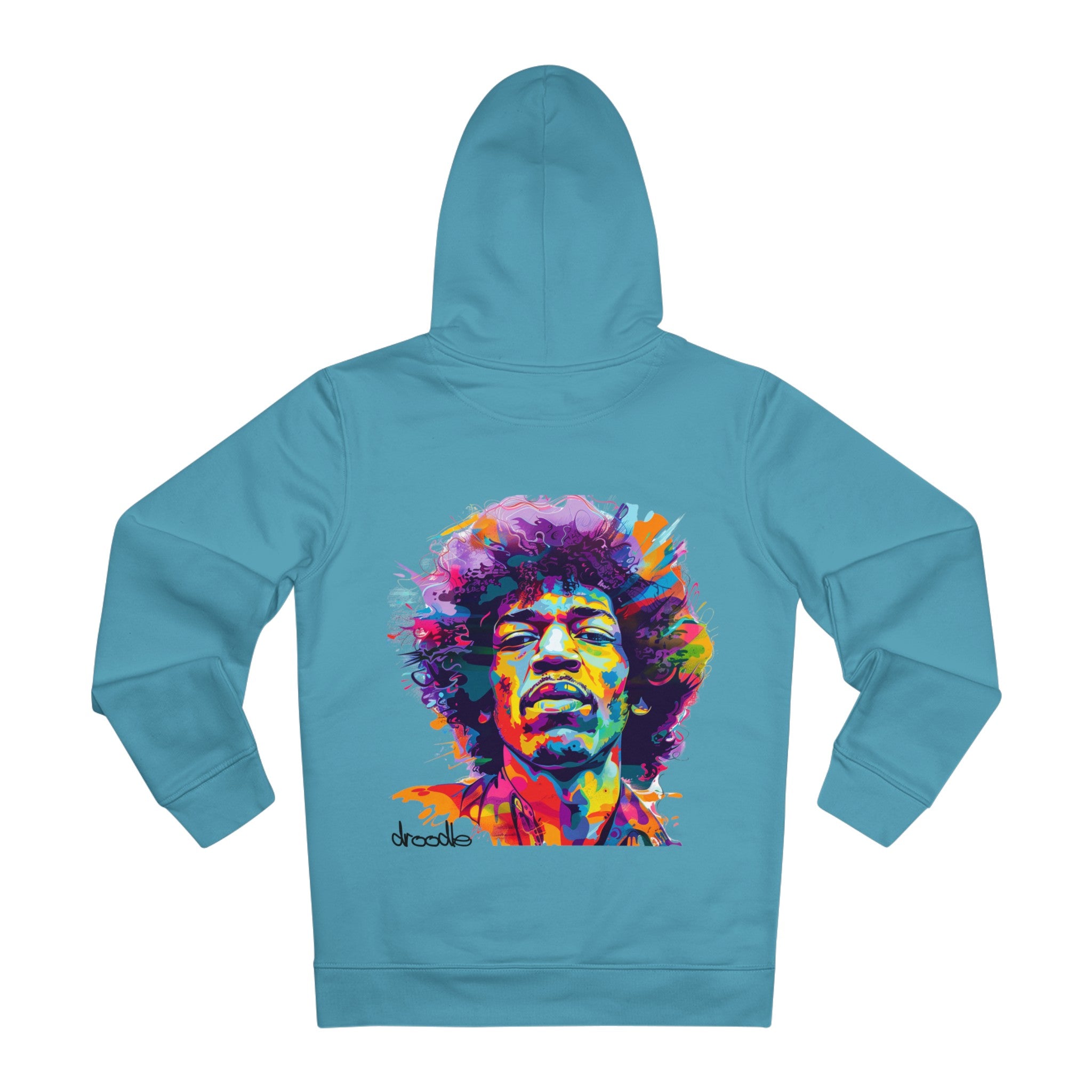 Unisex Psychedelic Rockstar Pop Art Hoodie – Electric Ladyland Legend Graphic Hooded Top