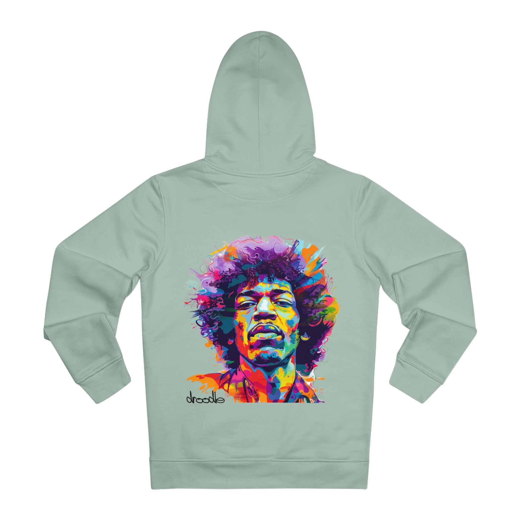 Unisex Psychedelic Rockstar Pop Art Hoodie – Electric Ladyland Legend Graphic Hooded Top