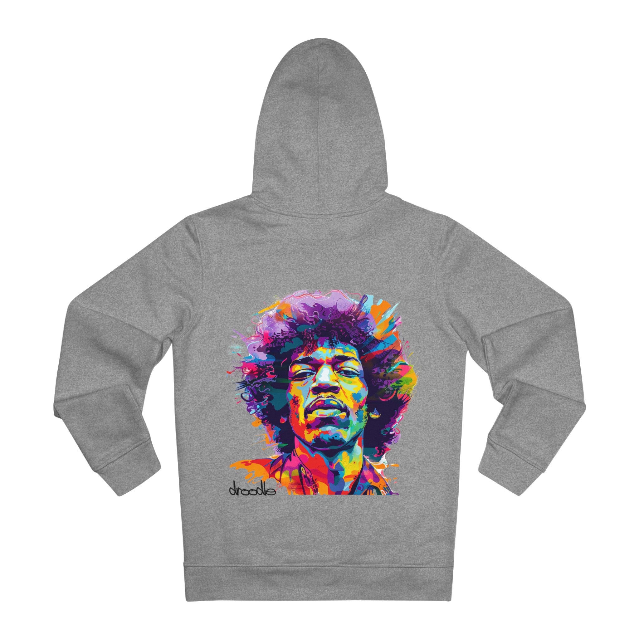 Unisex Psychedelic Rockstar Pop Art Hoodie – Electric Ladyland Legend Graphic Hooded Top