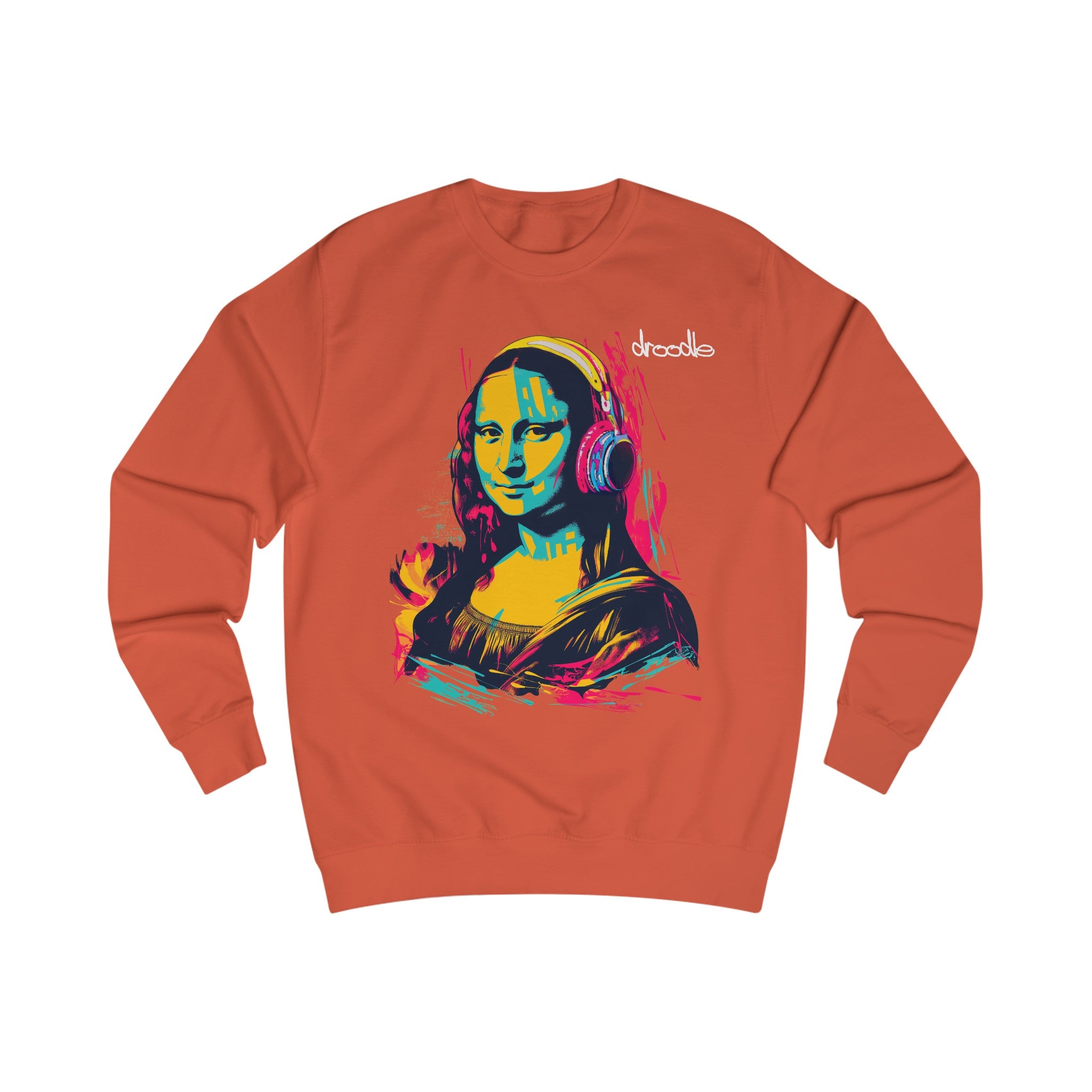 Unisex Renaissance Beats Pop Art Sweatshirt – Modern Classic DJ Mona Lisa Jumper