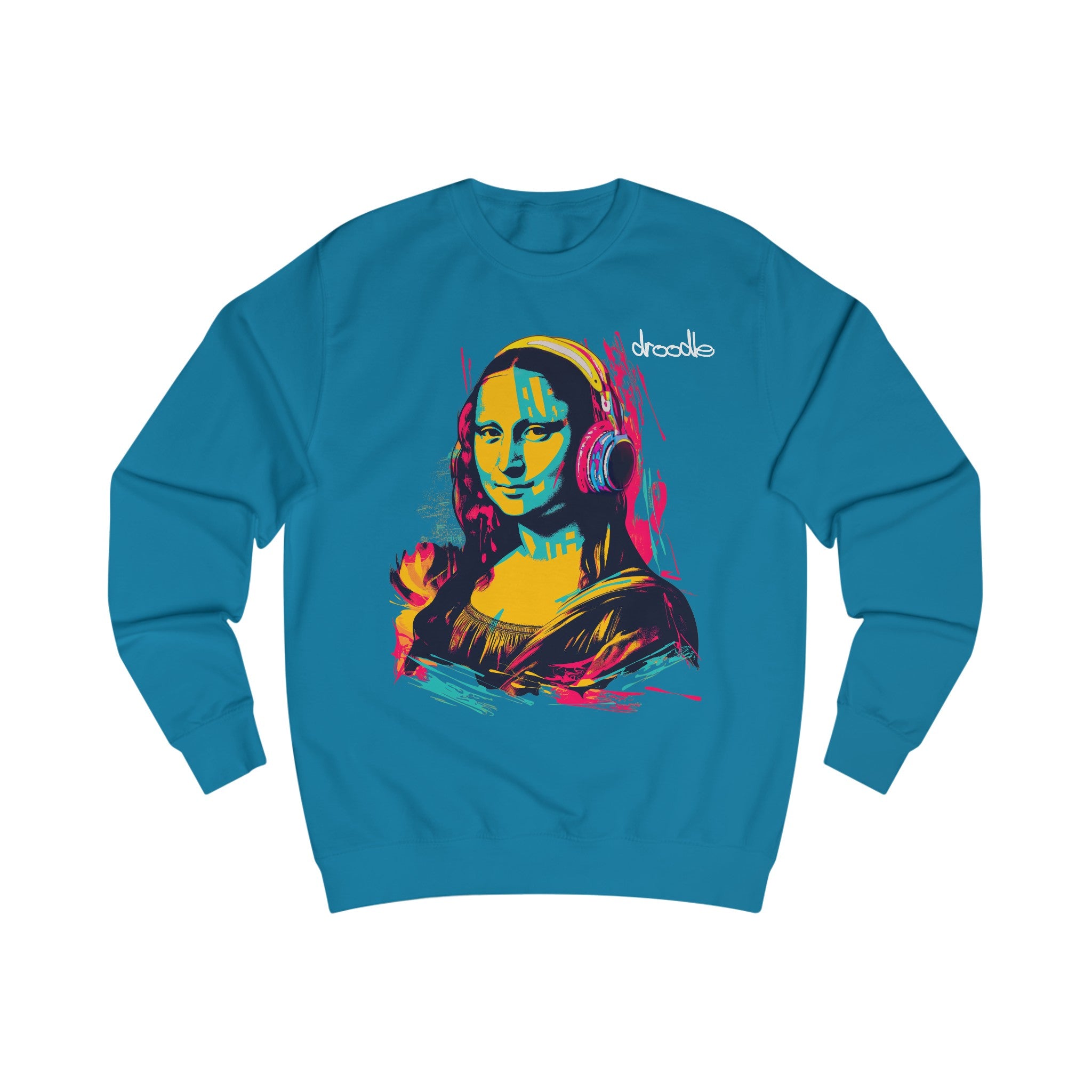 Unisex Renaissance Beats Pop Art Sweatshirt – Modern Classic DJ Mona Lisa Jumper
